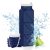 Popdigito Botella de agua plegable, libre de BPA, reutilizable, ligera, a prueba de fugas, de silicona, para viajes, senderismo, oficina, camping, deportes al aire libre, azul oscuro, 610 ml